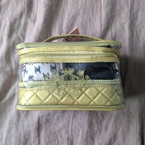 🌸 Juicy Couture Train Case Makeup Bag Set of 4 + Bottle NWT